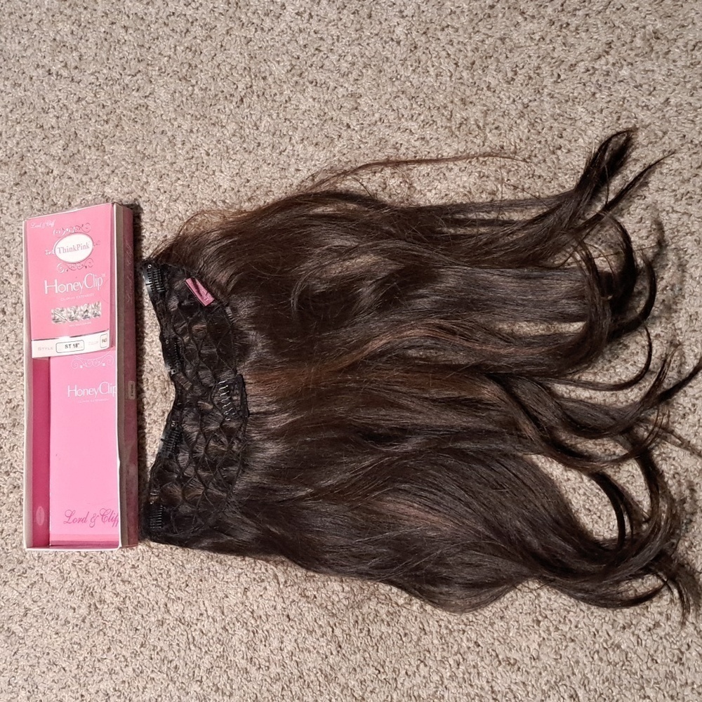 Lord & Cliff HoneyClip clip-in 18inch extensions, honeycomb shaped weft, $175.00